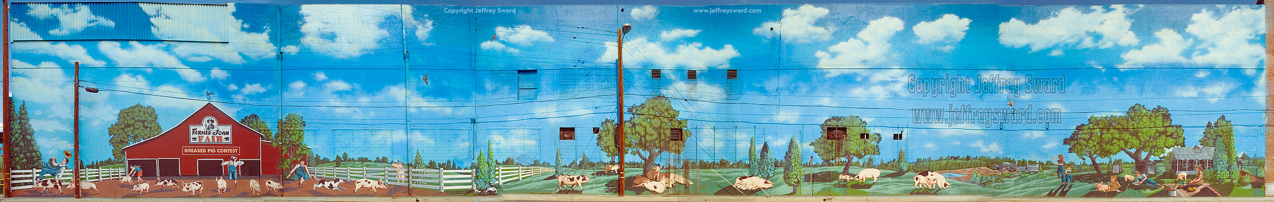 Farmer John Packing Plant Murals Los Angeles California Photograph by Jeffrey Sward