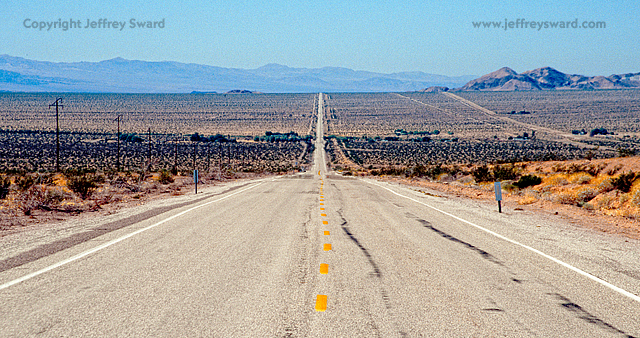 California Route 66 in the Mojave Desert Simplicity Photograph by Jeffrey Sward