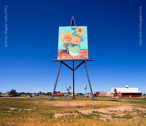 Van Gogh Sunflower Painting Goodland Kansas Photograph by Jeffrey Sward