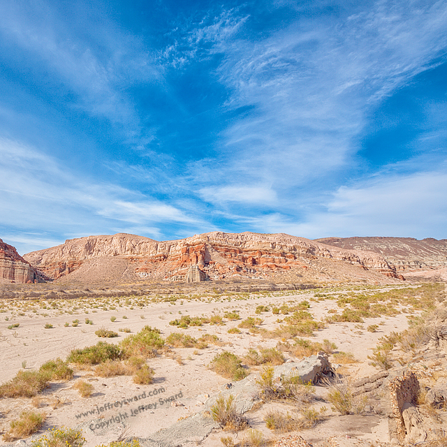 Red Rock Canyon State Park Approach through Mojave Desert Simplicity Photograph by Jeffrey Sward